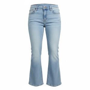 Vintage Hurley Flare Jeans Women 5 Light Wash Bootcut Stretch Embroidered Y2K